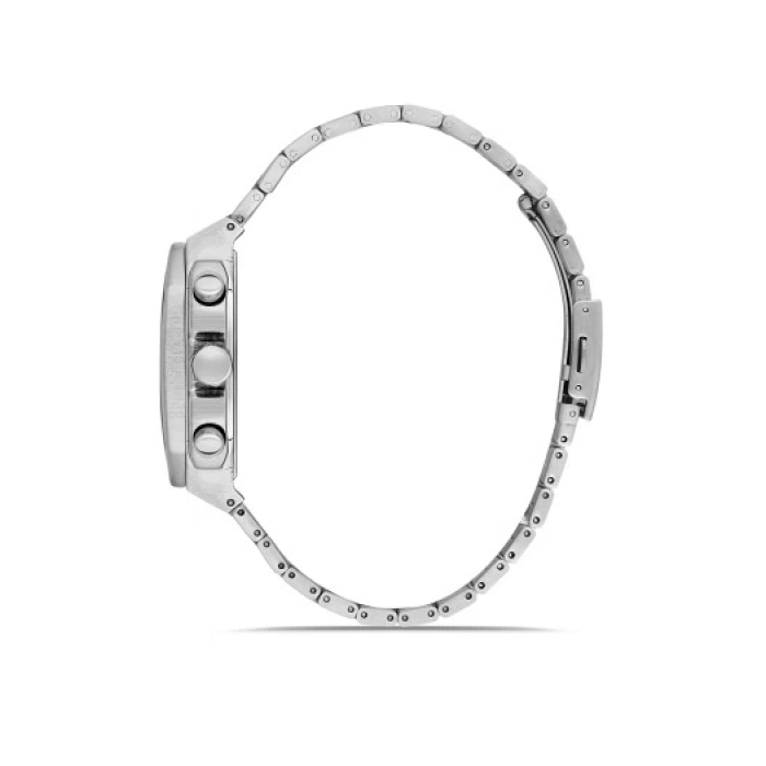 Ferro Gümüş Çelik Kordon Erkek Kol Saati FM11485A-A15 Fonksiyonları Aktif 3ATM Su Geçirmez