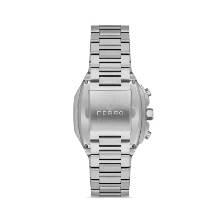 Ferro Gümüş Çelik Kordon Erkek Kol Saati FM11485A-A2 Fonksiyonları Aktif 3ATM Su Geçirmez