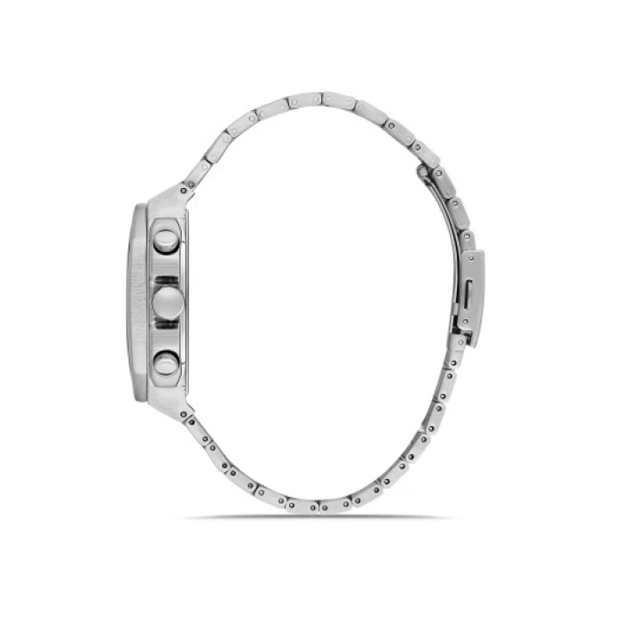 Ferro Gümüş Çelik Kordon Erkek Kol Saati FM11485A-A2 Fonksiyonları Aktif 3ATM Su Geçirmez