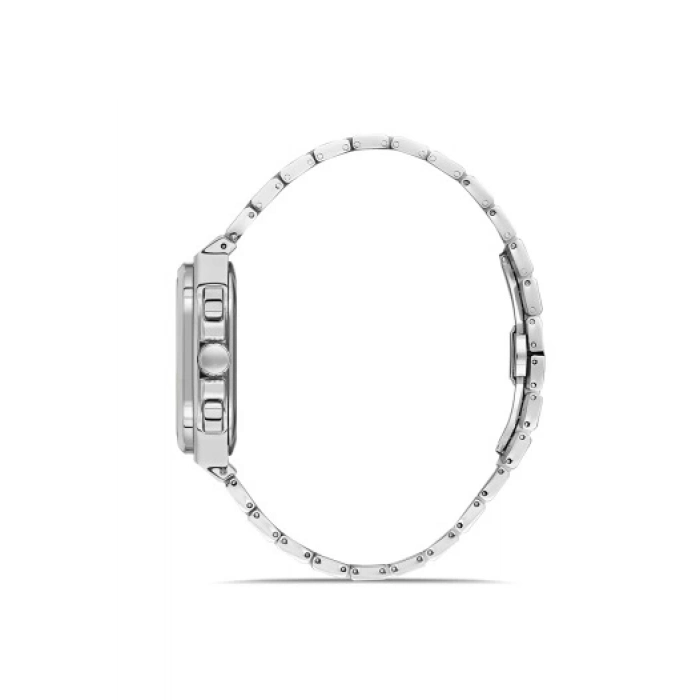 Ferro Gümüş Çelik Kordon Erkek Kol Saati FM11497AWT-A6 Fonksiyonları Aktif 3ATM Su Geçirmez