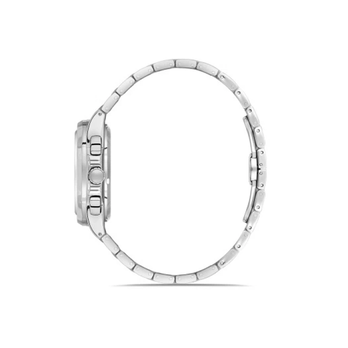 Ferro Gümüş Çelik Kordon Erkek Kol Saati FM11499A-A15 Fonksiyonları Aktif 3ATM Su Geçirmez