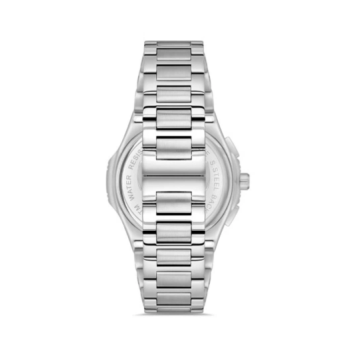 Ferro Gümüş Çelik Kordon Erkek Kol Saati FM11499A-A15 Fonksiyonları Aktif 3ATM Su Geçirmez