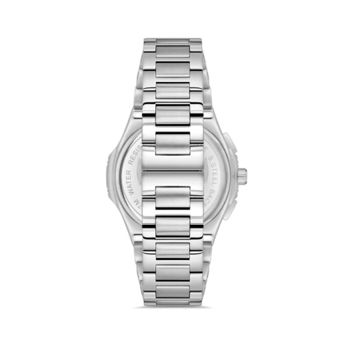 Ferro Gümüş Çelik Kordon Erkek Kol Saati FM11499A-A2 Fonksiyonları Aktif 3ATM Su Geçirmez