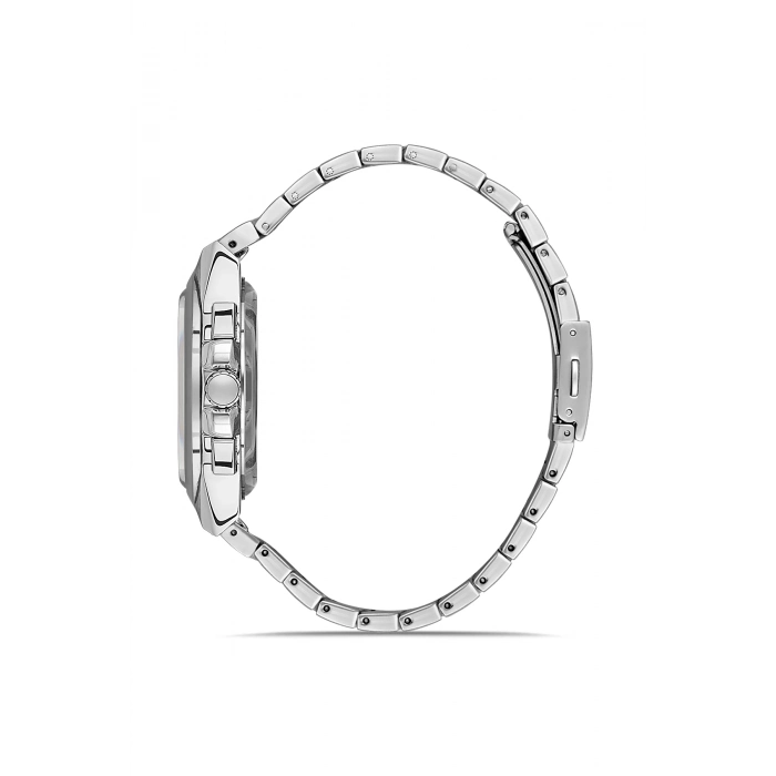 Ferro Gümüş Çelik Kordon Erkek Kol Saati FM11505A-A15 Fonksiyonları Aktif 3ATM Su Geçirmez