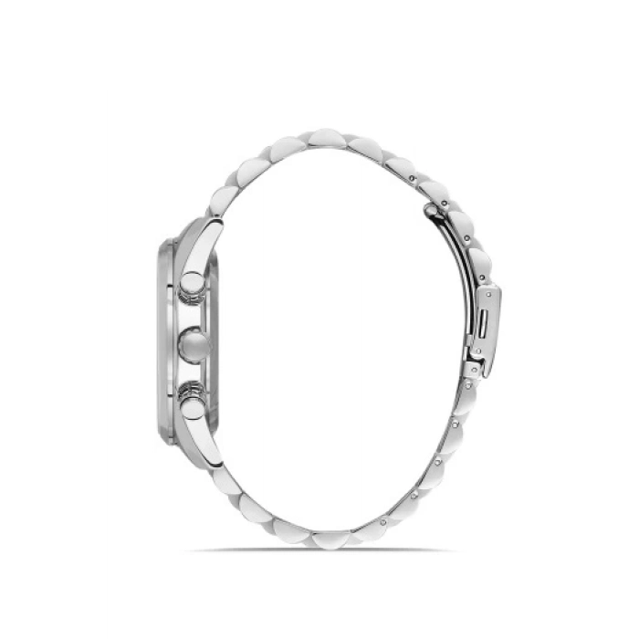 Ferro Gümüş Çelik Kordon Erkek Kol Saati FM11507A-A3 Fonksiyonları Aktif 3ATM Su Geçirmez