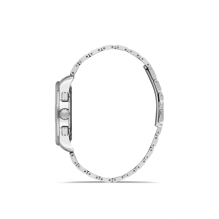 Ferro Gümüş Çelik Kordon Erkek Kol Saati FM11520AWT-A15 Fonksiyonları Aktif 3ATM Su Geçirmez