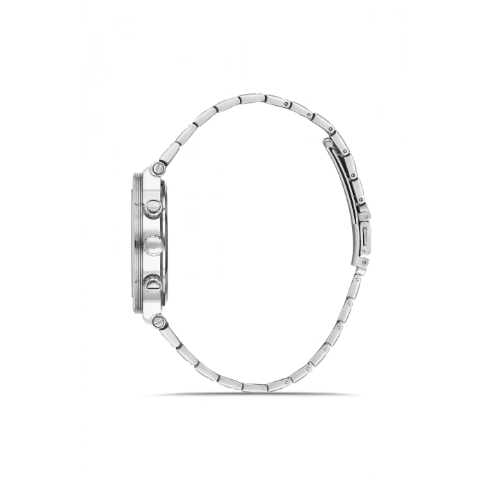 Ferro Gümüş Çelik Kordon Erkek Kol Saati FM11521AWT-A6 Fonksiyonları Aktif 3ATM Su Geçirmez