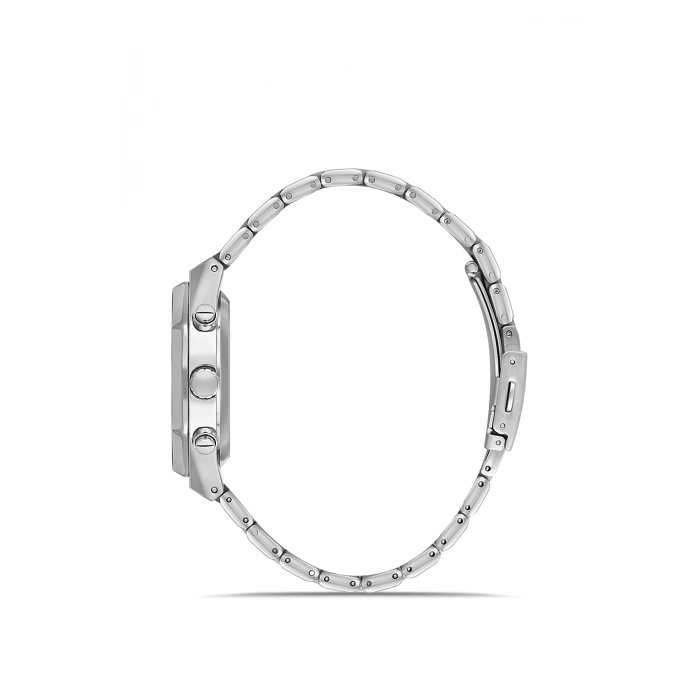 Ferro Gümüş Çelik Kordon Erkek Kol Saati FM11522AWT-A15 Fonksiyonları Aktif 3ATM Su Geçirmez