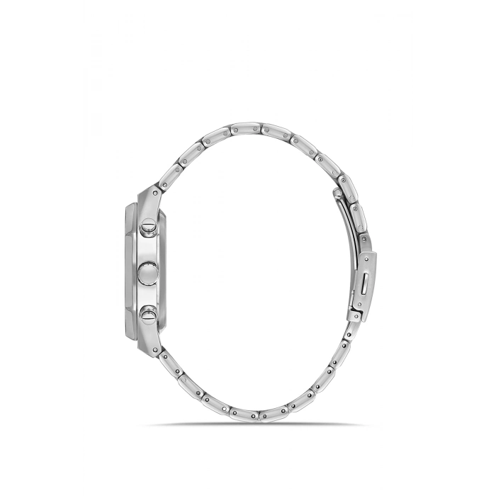 Ferro Gümüş Çelik Kordon Erkek Kol Saati FM11522AWT-A2  Fonksiyonları Aktif 3ATM Su Geçirmez