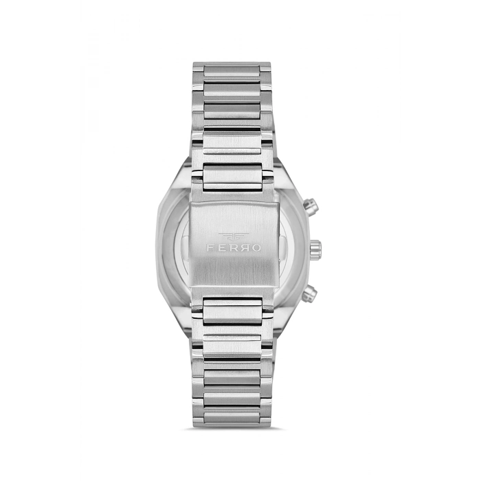 Ferro Gümüş Çelik Kordon Erkek Kol Saati FM11522AWT-A3 Fonksiyonları Aktif 3ATM Su Geçirmez