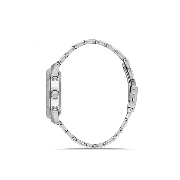 Ferro Gümüş Çelik Kordon Erkek Kol Saati FM11522AWT-A6 Fonksiyonları Aktif 3ATM Su Geçirmez