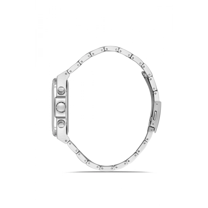 Ferro Gümüş Çelik Kordon Erkek Kol Saati FM11555AWT-A2 Fonksiyonları Aktif 3 ATM Su Geçirmez