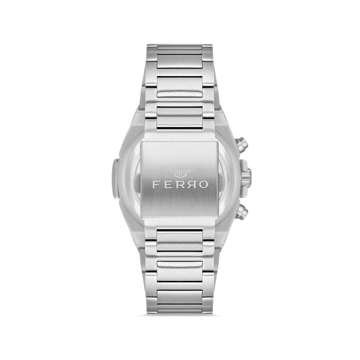Ferro Gümüş Çelik Kordon Erkek Kol Saati FM11555AWT-A2 Fonksiyonları Aktif 3 ATM Su Geçirmez