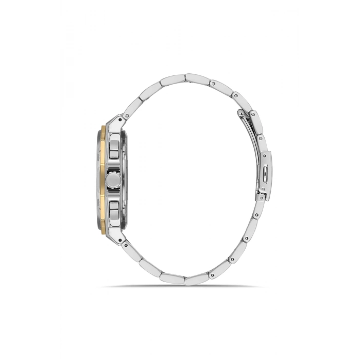 Ferro Gümüş Çelik Kordon Erkek Kol Saati FM11590AWT-D6 Fonksiyonları Aktif 3 ATM Su Geçirmez