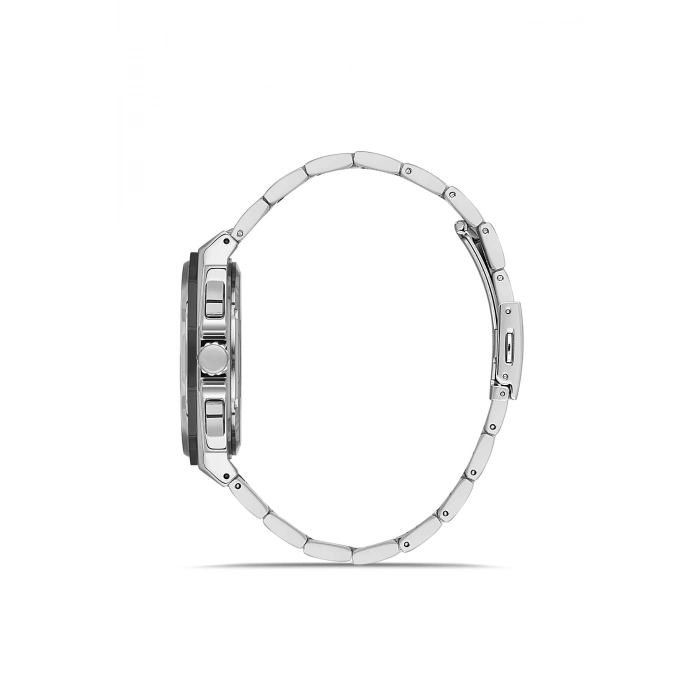 Ferro Gümüş Çelik Kordon Erkek Kol Saati FM11590AWT-J2 Fonksiyonları Aktif 3 ATM Su Geçirmez