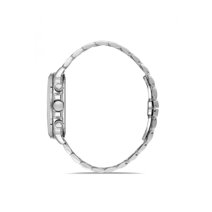 Ferro Gümüş Çelik Kordon Erkek Kol Saati FM11627AWT-A3 Fonksiyonları Aktif 3 ATM Su Geçirmez