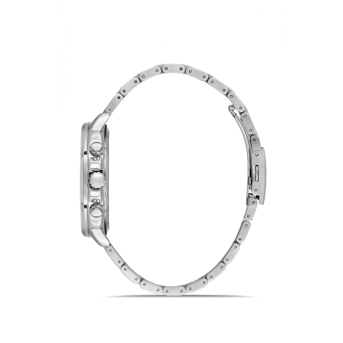 Ferro Gümüş Çelik Kordon Erkek Kol Saati FM11652A-A2 Fonksiyonları Aktif 3 ATM Su Geçirmez