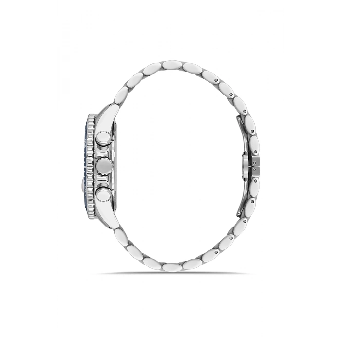 Ferro Gümüş Çelik Kordon Erkek Kol Saati FM11751AWT-A3 Fonksiyonları Aktif 3 ATM Su Geçirmez