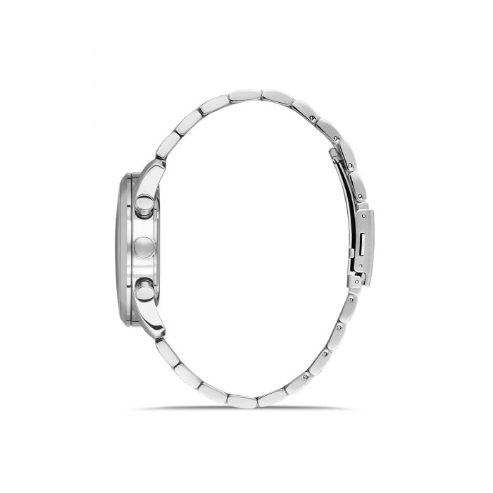 Ferro Gümüş Çelik Kordon Erkek Kol Saati FM11758A-A2 Tüm Fonksiyonları Aktif 3 ATM Su Geçirmez