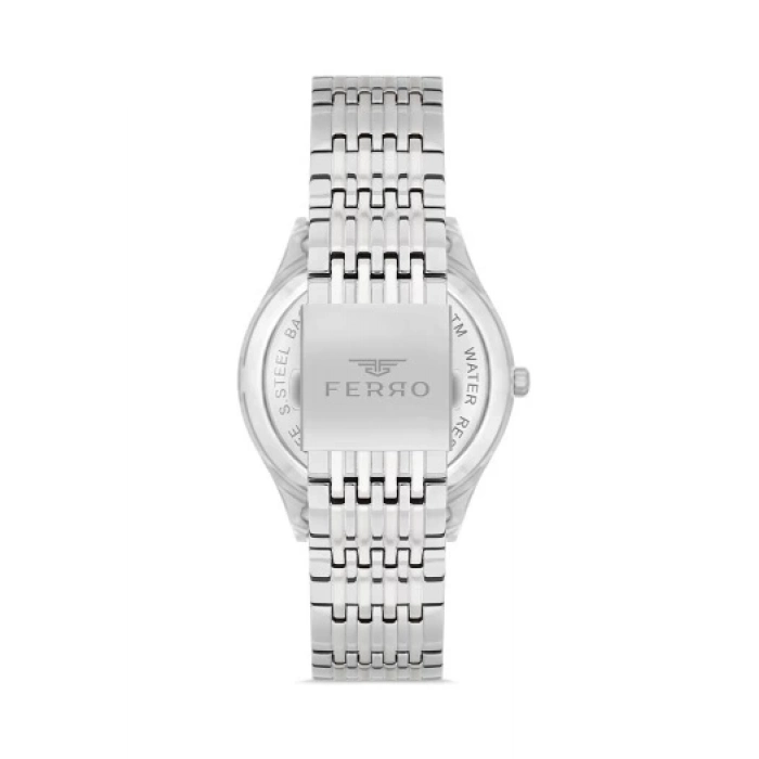 Ferro Gümüş Çelik Kordon Erkek Kol Saati FM31440A-A Otomatik Makine 3 ATM Su Geçirmez Hediye Paketli