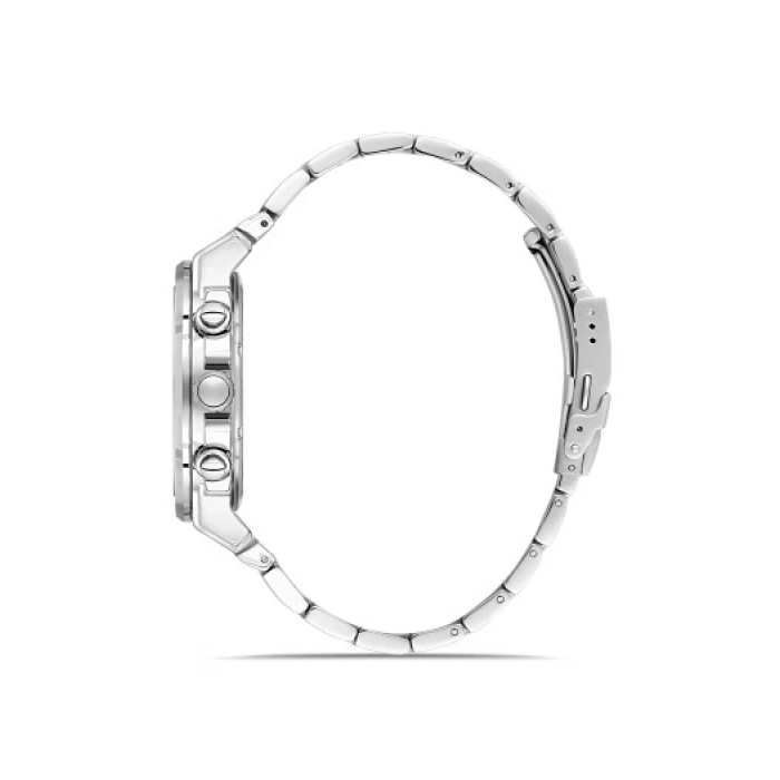 Ferro Gümüş Çelik Kordon Erkek Kol Saati FM40123A-A3 Tüm Fonksiyonlar Aktif 3 ATM Su Geçirmez