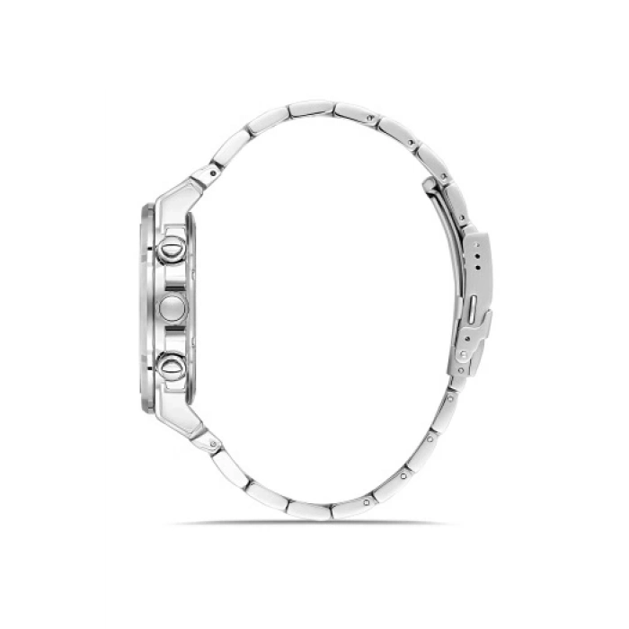 Ferro Gümüş Çelik Kordon Erkek Kol Saati FM40123A-A6 Tüm Fonksiyonlar Aktif 3 ATM Su Geçirmez