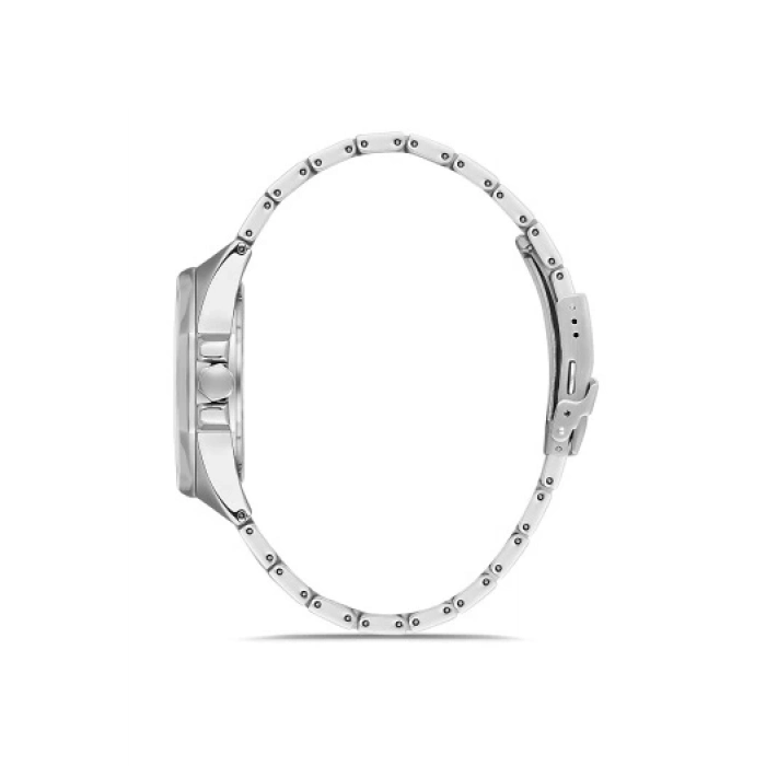 Ferro Gümüş Çelik Kordon Erkek Kol Saati FM40127A-A6 Tüm Fonksiyonlar Aktif 3 ATM Su Geçirmez