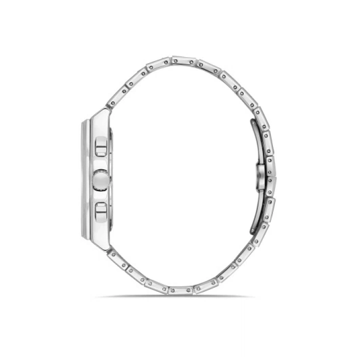 Ferro Gümüş Çelik Kordon Erkek Kol Saati FM40132A-A6 Tüm Fonksiyonlar Aktif 3 ATM Su Geçirmez