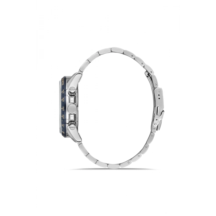 Ferro Gümüş Çelik Kordon Erkek Kol Saati FM40139A-L Tüm Fonksiyonlar Aktif 3 ATM Su Geçirmez