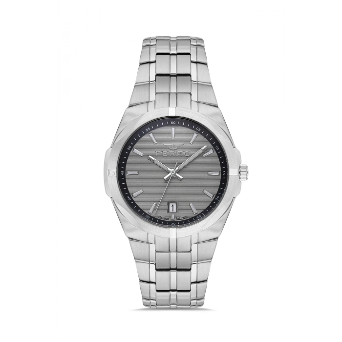 Ferro Gümüş Çelik Kordon Erkek Kol Saati FM40143A-A4 Tüm Fonksiyonlar Aktif 3 ATM Su Geçirmez