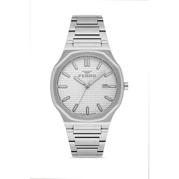 Ferro Gümüş Çelik Kordon Erkek Kol Saati FM40151A-A
