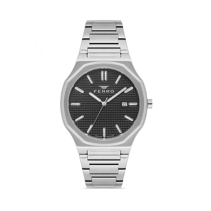 Ferro Gümüş Çelik Kordon Erkek Kol Saati FM40151A-A2