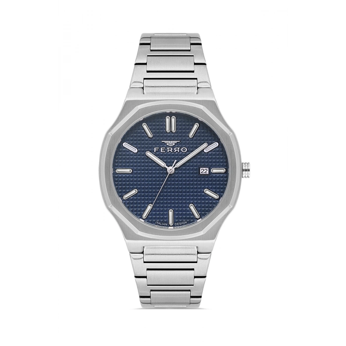 Ferro Gümüş Çelik Kordon Erkek Kol Saati FM40151A-A3