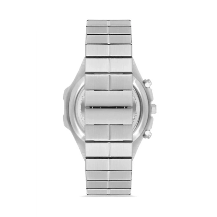 Ferro Gümüş Çelik Kordon Erkek Kol Saati FM43002A-A2 Tüm Fonksiyonlar Aktif 3 ATM Su Geçirmez