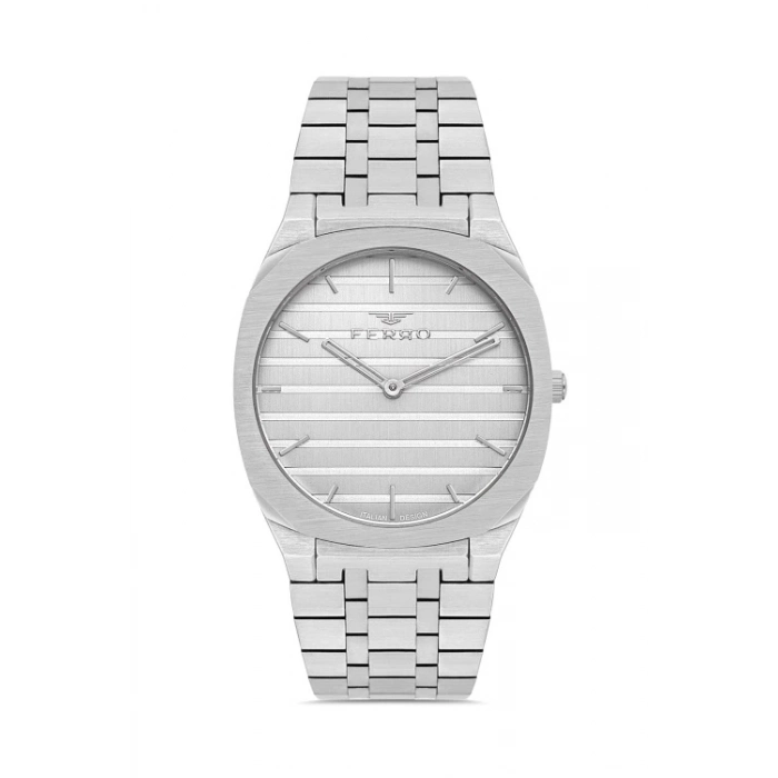 Ferro Gümüş Çelik Kordon Erkek Kol Saati FM43004A-A