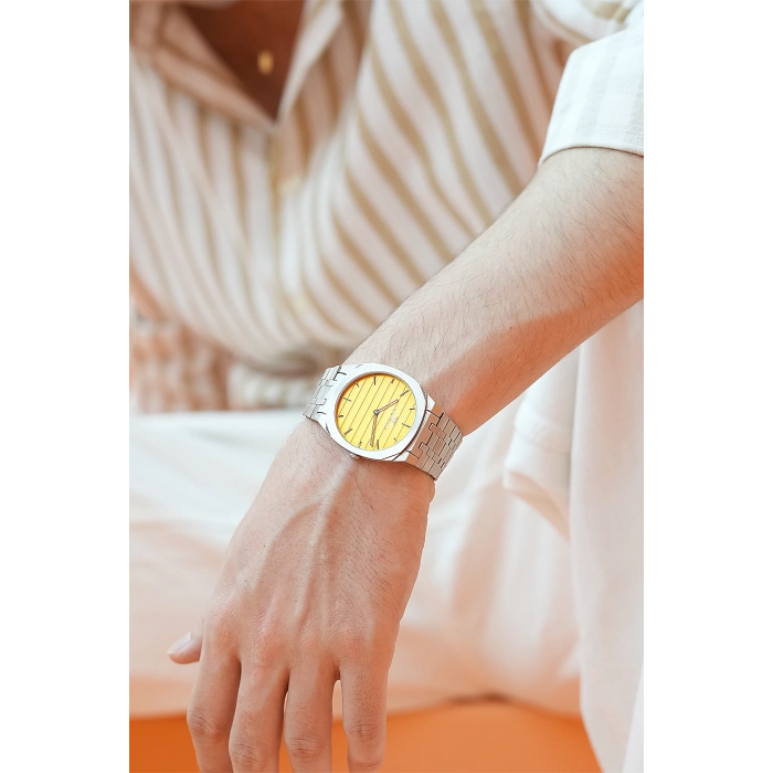 Ferro Gümüş Çelik Kordon Erkek Kol Saati FM43004A-A4 Tüm Fonksiyonlar Aktif 3 ATM Su Geçirmez