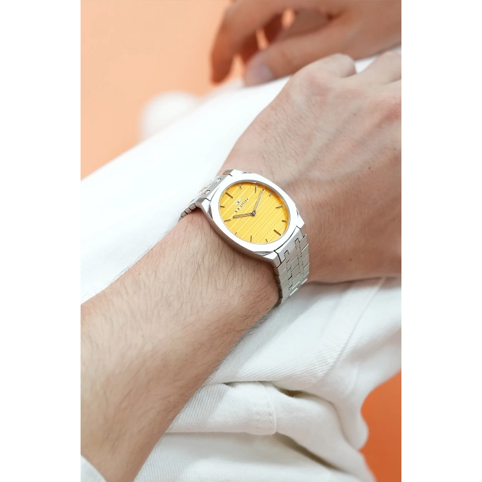 Ferro Gümüş Çelik Kordon Erkek Kol Saati FM43004A-A4 Tüm Fonksiyonlar Aktif 3 ATM Su Geçirmez