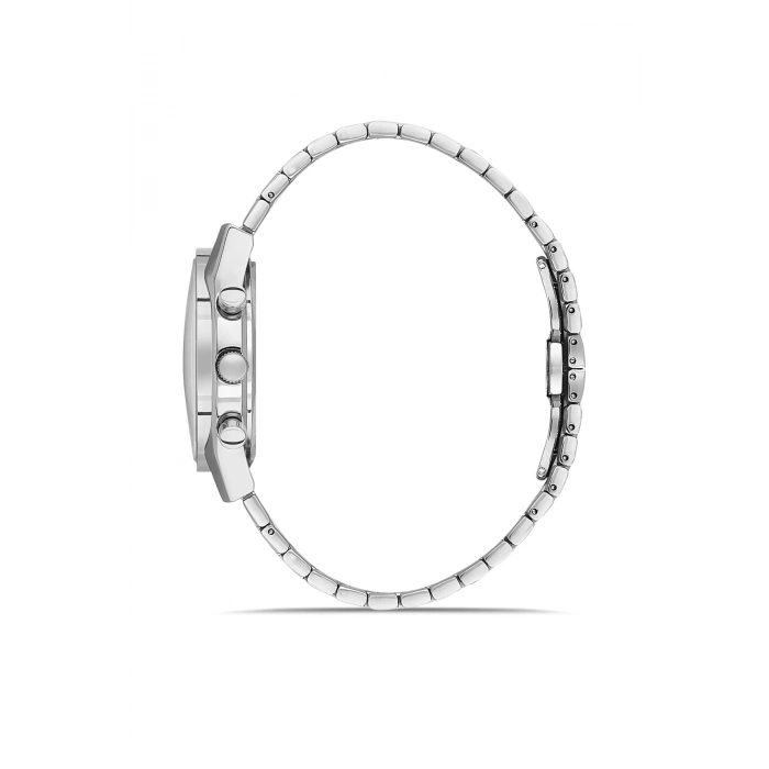 Ferro Gümüş Çelik Kordon Erkek Kol Saati FM43011A-A15 Tüm Fonksiyonlar Aktif 3 ATM Su Geçirmez