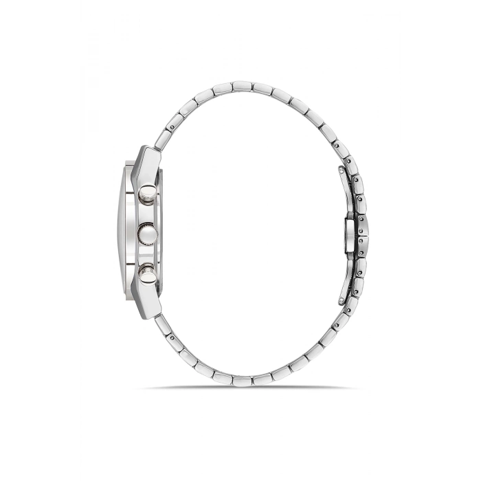 Ferro Gümüş Çelik Kordon Erkek Kol Saati FM43011A-A2 Tüm Fonksiyonlar Aktif 3 ATM Su Geçirmez