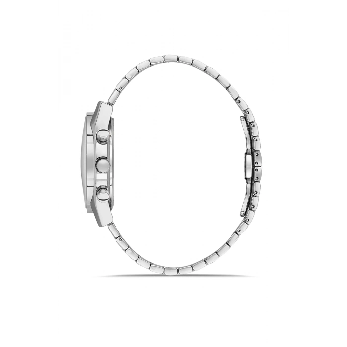 Ferro Gümüş Çelik Kordon Erkek Kol Saati FM43011A-A6 Tüm Fonksiyonlar Aktif 3 ATM Su Geçirmez