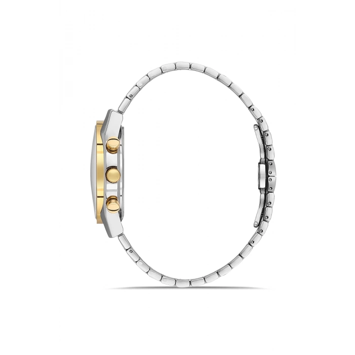 Ferro Gümüş Çelik Kordon Erkek Kol Saati FM43011A-D6 Tüm Fonksiyonlar Aktif 3 ATM Su Geçirmez