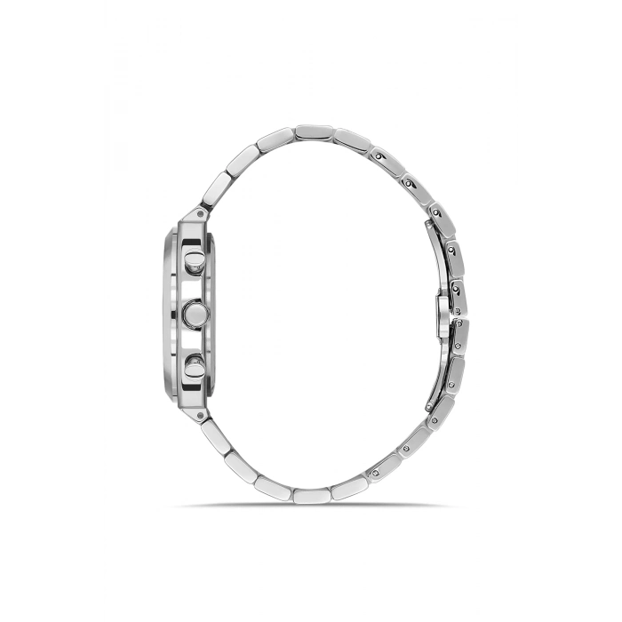 Ferro Gümüş Çelik Kordon Erkek Kol Saati FM43022A-A2 Tüm Fonksiyonlar Aktif 3ATM Su Geçirmez