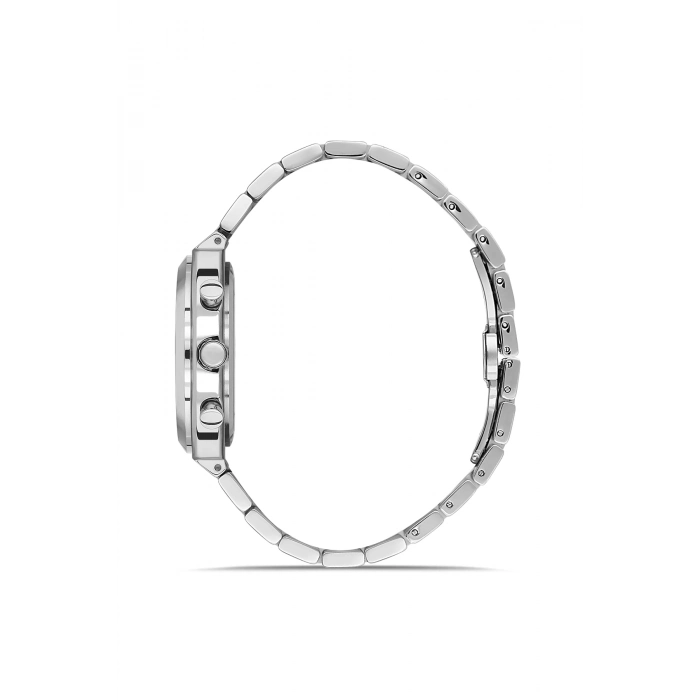 Ferro Gümüş Çelik Kordon Erkek Kol Saati FM43022A-A7 Tüm Fonksiyonlar Aktif 3ATM Su Geçirmez