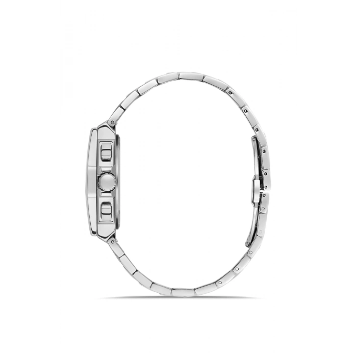 Ferro Gümüş Çelik Kordon Erkek Kol Saati FM43023AWT-A2 Tüm Fonksiyonlar Aktif 3ATM Su Geçirmez