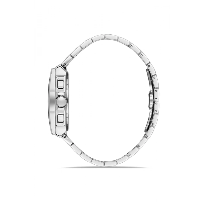 Ferro Gümüş Çelik Kordon Erkek Kol Saati FM43023AWT-A4 Tüm Fonksiyonlar Aktif 3ATM Su Geçirmez