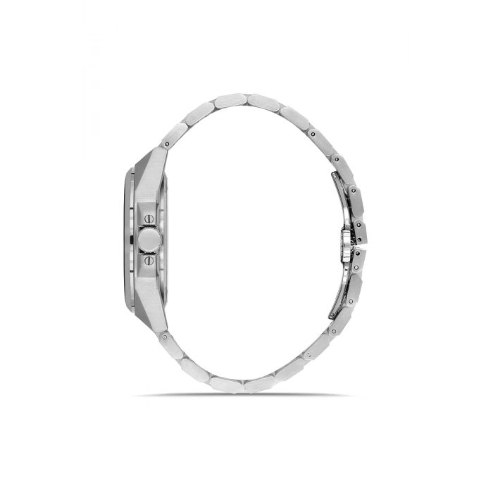 Ferro Gümüş Çelik Kordon Erkek Kol Saati FM43025A-A2 Tüm Fonksiyonlar Aktif 3ATM Su Geçirmez