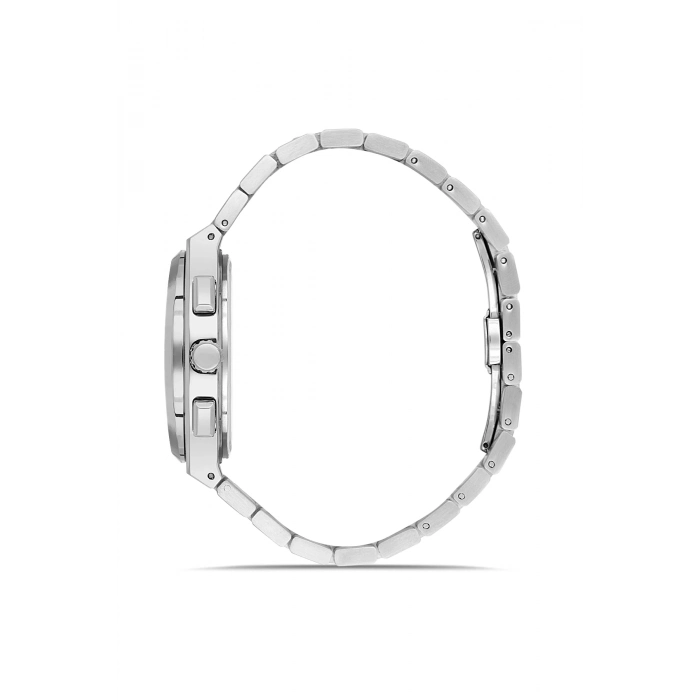 Ferro Gümüş Çelik Kordon Erkek Kol Saati FM43027A-A2 Tüm Fonksiyonlar Aktif 3ATM Su Geçirmez