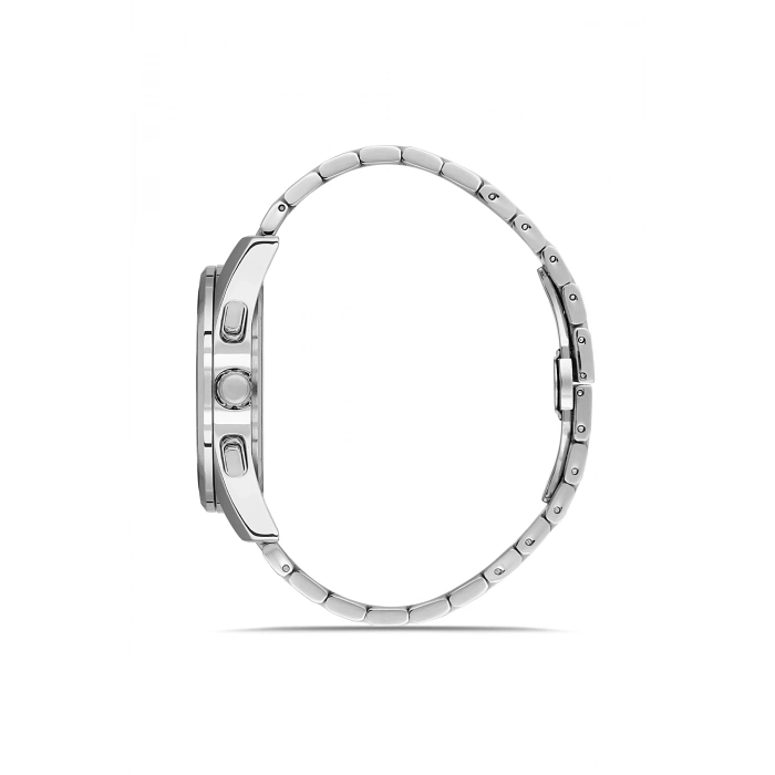 Ferro Gümüş Çelik Kordon Erkek Kol Saati FM43031A-A3 Tüm Fonksiyonlar Aktif 3ATM Su Geçirmez