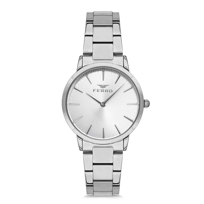 Ferro Gümüş Çelik Kordon Kadın Kol Saati F1928A-1025-A