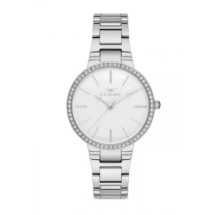 Ferro Gümüş Çelik Kordon Kadın Kol Saati F21093A-A